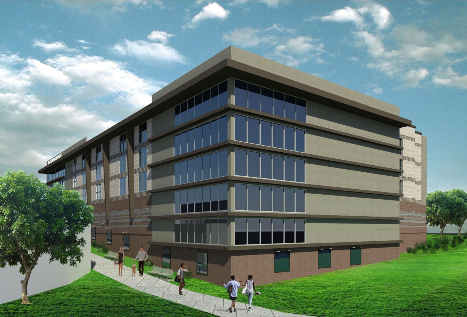 Bethesda Self Storage artist rendering of building with multi levels