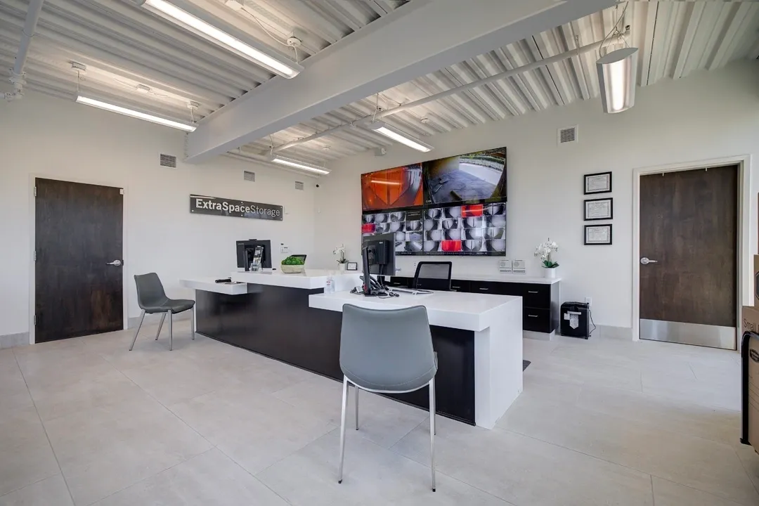 Modern storage office with reception area.