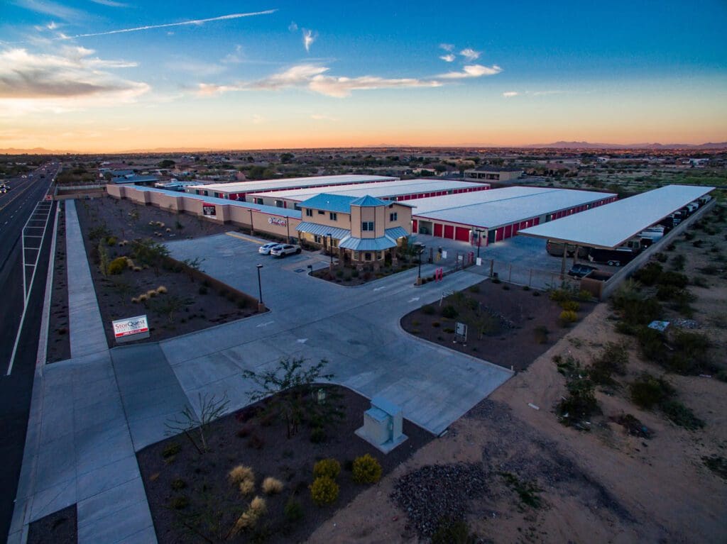 Hunt Highway Self Storage aerial photo