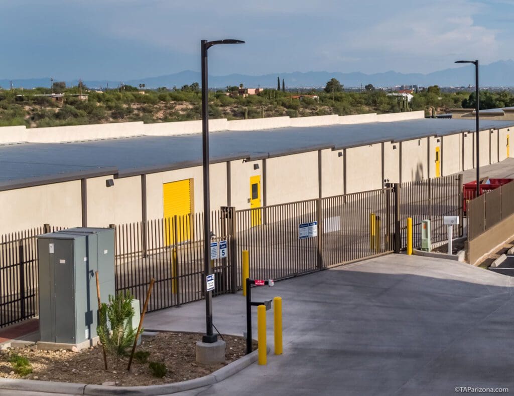 Tucson Orange Grove Self Storage photo of the gated entry to drive-up units