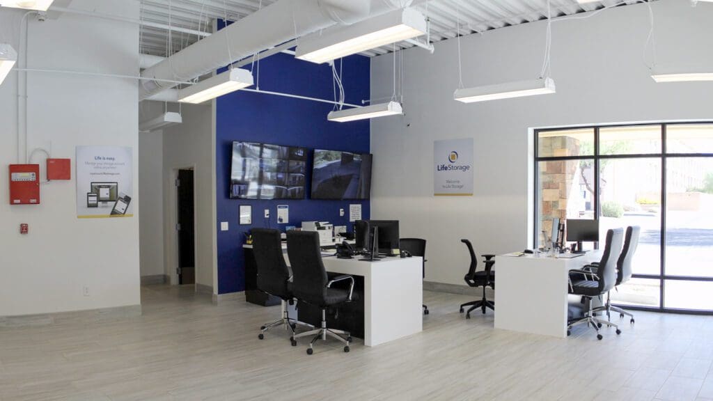 Tucson Steam Pump Self Storage office photo with security cameras