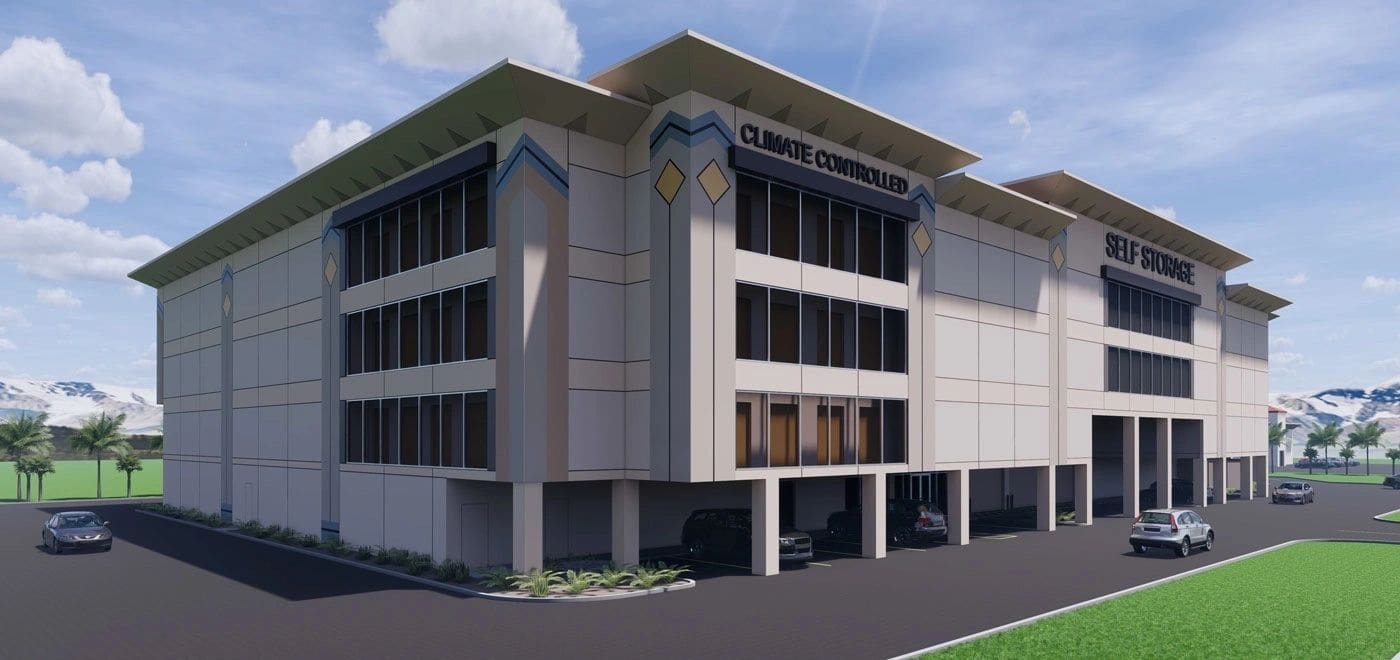 Modern self-storage facility with climate control.