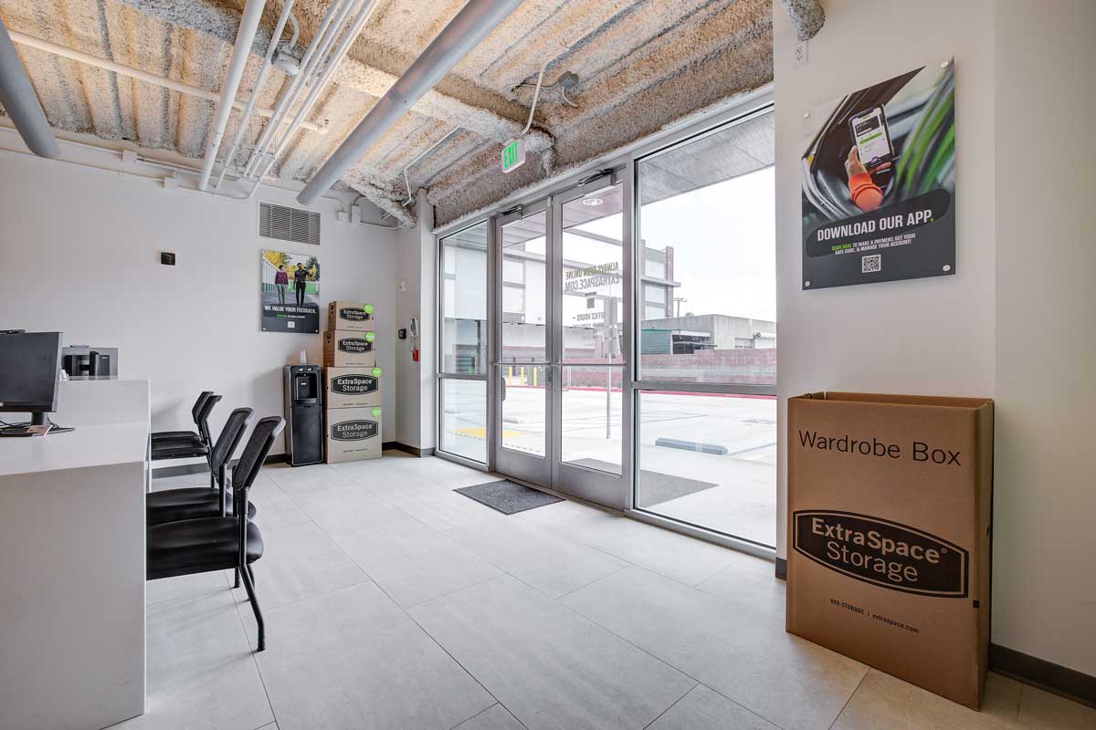 A Reception Area With A Computer